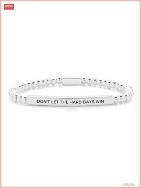 Inspirational Bracelet for Women 18k Gold-Plated & Silver-Plated Stretch Beaded